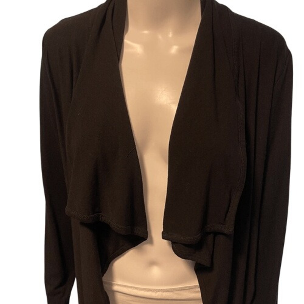 Piko 1988 Black Waterfall Open Front Cardigan Size‎ XS/S - Picture 2 of 7